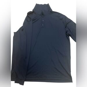 Under Armour 2XL Black HeatGear Mock Neck Pullover Shirt